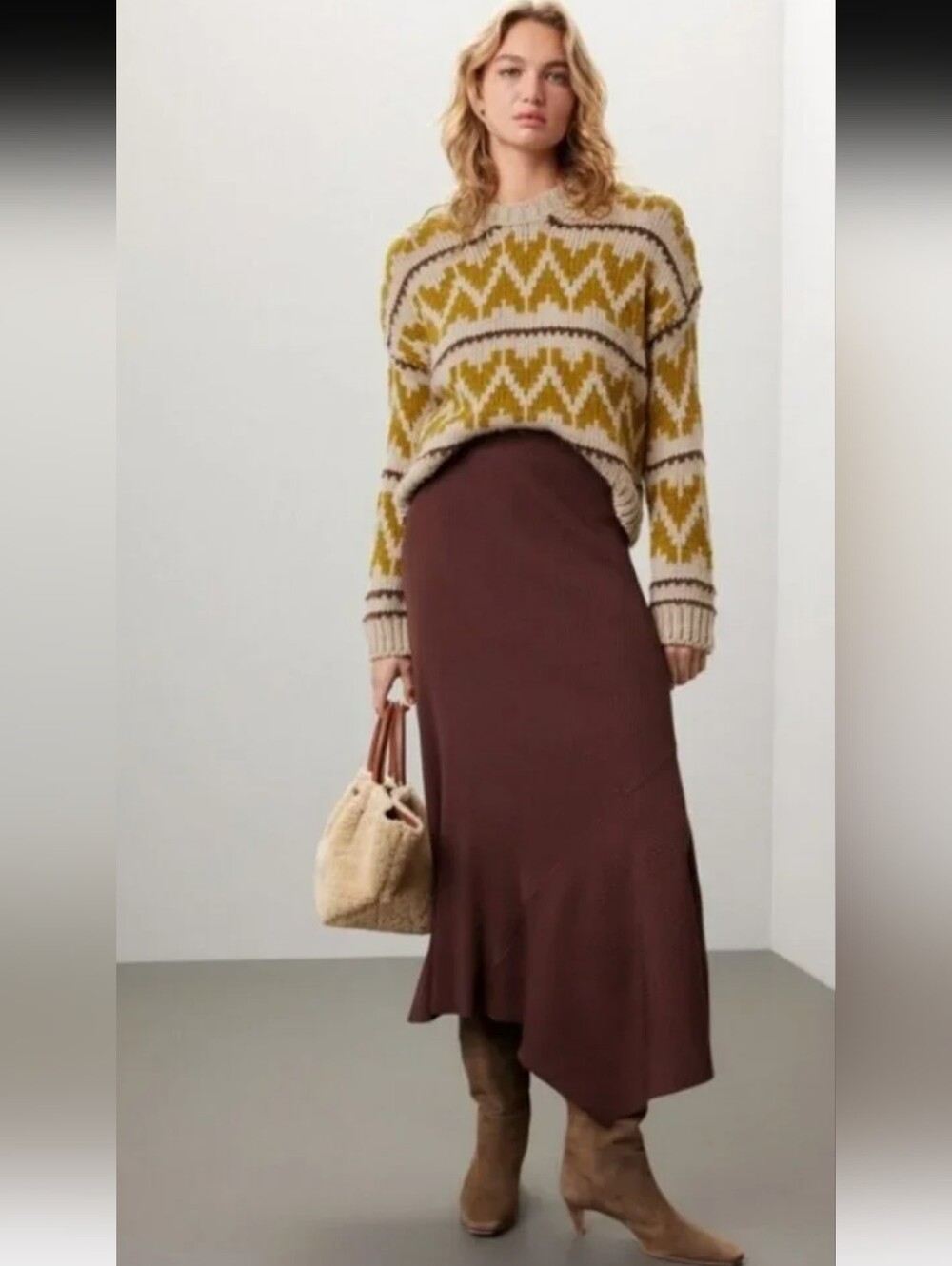 #327. THE GREAT. The Folk Pullover Earth, $325 MSRP. - Picture 3 of 9